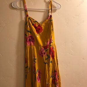 Yellow floral sun dress